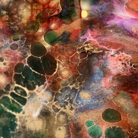 Beautiful resin and alcohol ink art - Picture 2 of 5